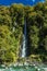 Thunder Creek Waterfall in Mt Aspiring National Park, Haast Pass, West Coast Region, South Island, New Zealand.