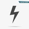 Thunder icon. Lightning vector isolated. Modern simple flat warning sign. Electr icty nternet concep