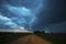 Thunder storm clouds over the prairies