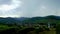 Thunder-storm over vineyard fields in Alsace