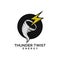 Thunder twist logo vector illustration
