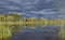 Thunderclouds over a beautiful lake