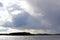 Thunderclouds over the lake