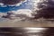 Thunderclouds over the Pacific Ocean