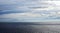 Thunderclouds and rain clouds over the coastline of the Strait of Juan de Fuca. Pacific Ocean.