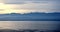 Thunderclouds and rain clouds over the coastline of the Strait of Juan de Fuca. Pacific Ocean.