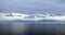 Thunderclouds and rain clouds over the coastline of the Strait of Juan de Fuca. Pacific Ocean.