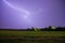 Thunderstorm above village Nupaky next to Prague in Czech republic - June 29, 2021