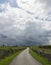 Thunderstorm above Vinyard and Road Saint-Emilion