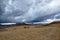 Thunderstorm approaching in the valley of Cappadocia. Natural colors