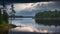 Thunderstorm Brewing Over Calm Lake