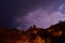 Thunderstorm with bright lightnings next to gerolstein, Germany