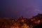 Thunderstorm with bright lightnings next to gerolstein, Germany