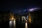 Thunderstorm on the canal in Venice, night shot