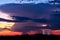 Thunderstorm cloud and lightning strike