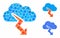 Thunderstorm Composition Icon of Round Dots