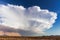 Thunderstorm cumulonimbus cloud and haboob dust storm