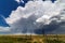 Thunderstorm cumulonimbus cloud with hail