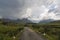 Thunderstorm developing over the mountain