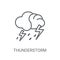 Thunderstorm icon. Trendy Thunderstorm logo concept on white bac