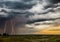 Thunderstorm with Lightening Bolts and Dark Moody Sky