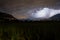 Thunderstorm with lightning bolt at a distance