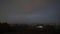 Thunderstorm lightning and heavy rain outside the city view of the road. Faro Portugal. Slow motion