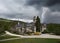 Thunderstorm with lightning in Lowenburg castle