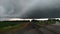 Thunderstorm moving northeast in western Indiana