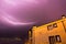 Thunderstorm in the night: Lightning on the sky, neighbourhood, Italy