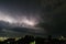 A thunderstorm in the night sky is a majestic and breathtaking sight of nature.
