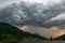 Thunderstorm over lake