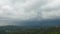 Thunderstorm over mountains, lightening flash on gray sky, Barcelona