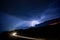 Thunderstorm over the mountains of the southern coast of Crimea