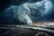 thunderstorm over the ocean