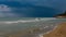 Thunderstorm over sea on the coast of Sicily