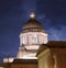 Thunderstorm Produces Rain Thunder Lightning Strikes Capital Dome