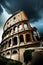 A thunderstorm rages over the Colosseum