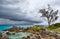 Thunderstorm at Tobacco Bay Beach in St. George`s Bermuda