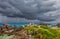 Thunderstorm at Tobacco Bay Beach in St. George`s Bermuda