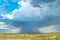 Thunderstorm unusual cloud over the Kyzylkum desert