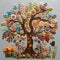 Thundery Tree: Lush And Detailed Embroidery With Natural Materials