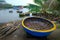 The thung chai or Basket boat floated along any of its many waterways is traditional vietnam boat