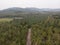 Thung Tako , Chumphon Thailand, palm trees from above at the southern part of Thaialnd