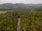 Thung Tako , Chumphon Thailand, palm trees from above at the southern part of Thaialnd