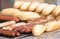 Thuringian sausages on the grill