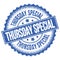 THURSDAY SPECIAL text on blue round stamp sign