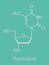 Thymidine deoxythymidine nucleoside molecule. DNA building block. Skeletal formula.