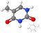 Thymine molecule with chemical formula