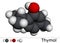 Thymol, IPMP molecule. It is phenol, natural monoterpene derivative of cymene. Obtained from thyme oil or other volatile oils.